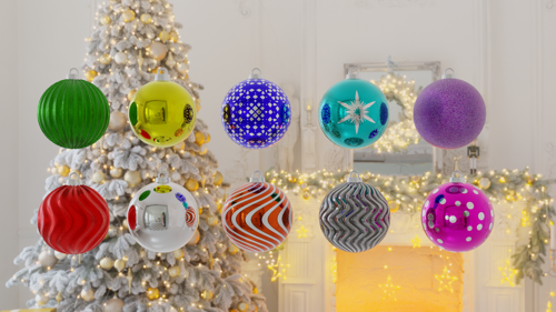 Procedural Christmas Ball Ornaments preview image